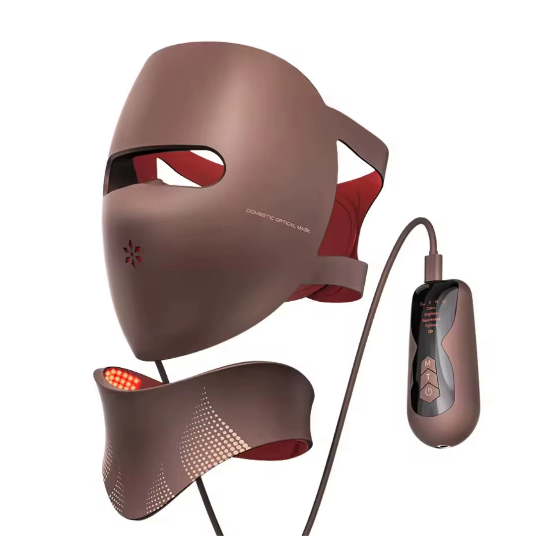 Máscara facial LED de silicona suave, 4 colores de luz
