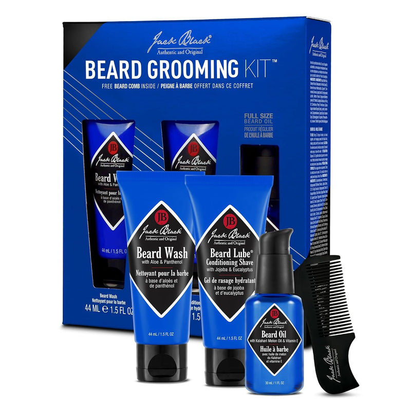Kit de cuidado para barba de 4 pasos con peine