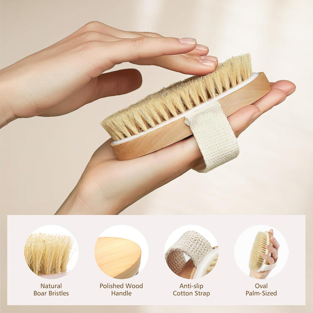 Dry Brush for Lymphatic Drainage, Dry Brushing Body Brush