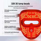 Máscara facial LED de silicona suave, 4 colores de luz
