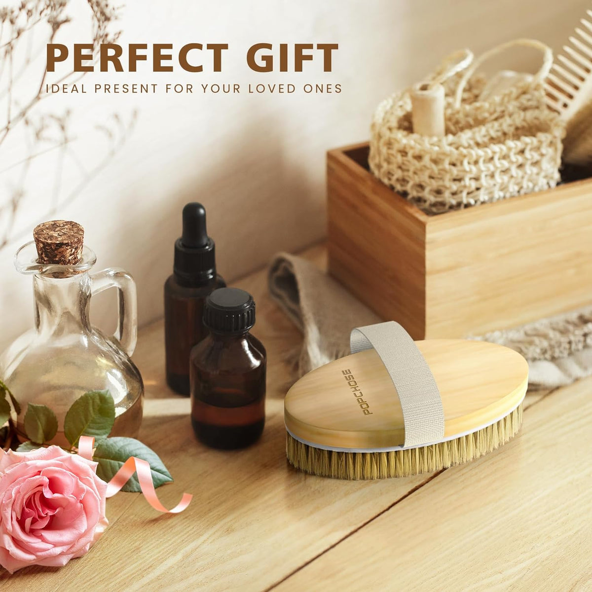 Dry Brush for Lymphatic Drainage, Dry Brushing Body Brush