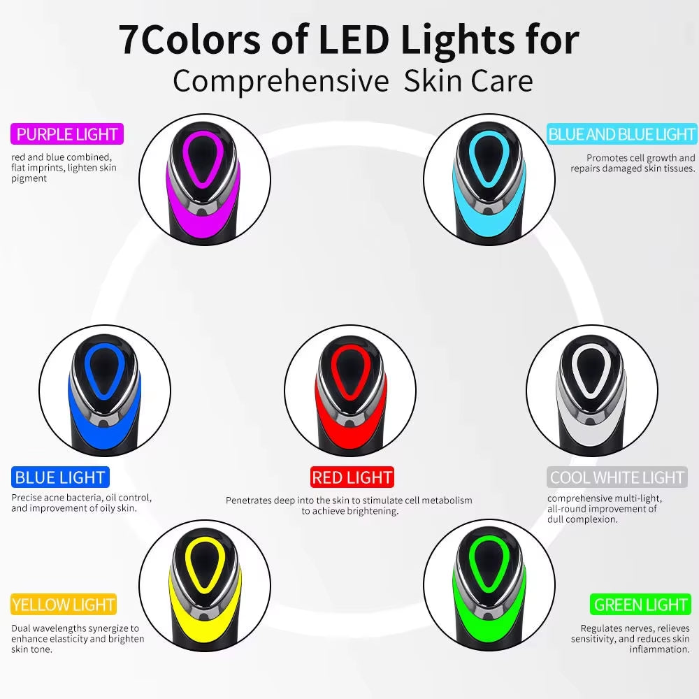 Varita LED de 7 colores para ojos y rostro