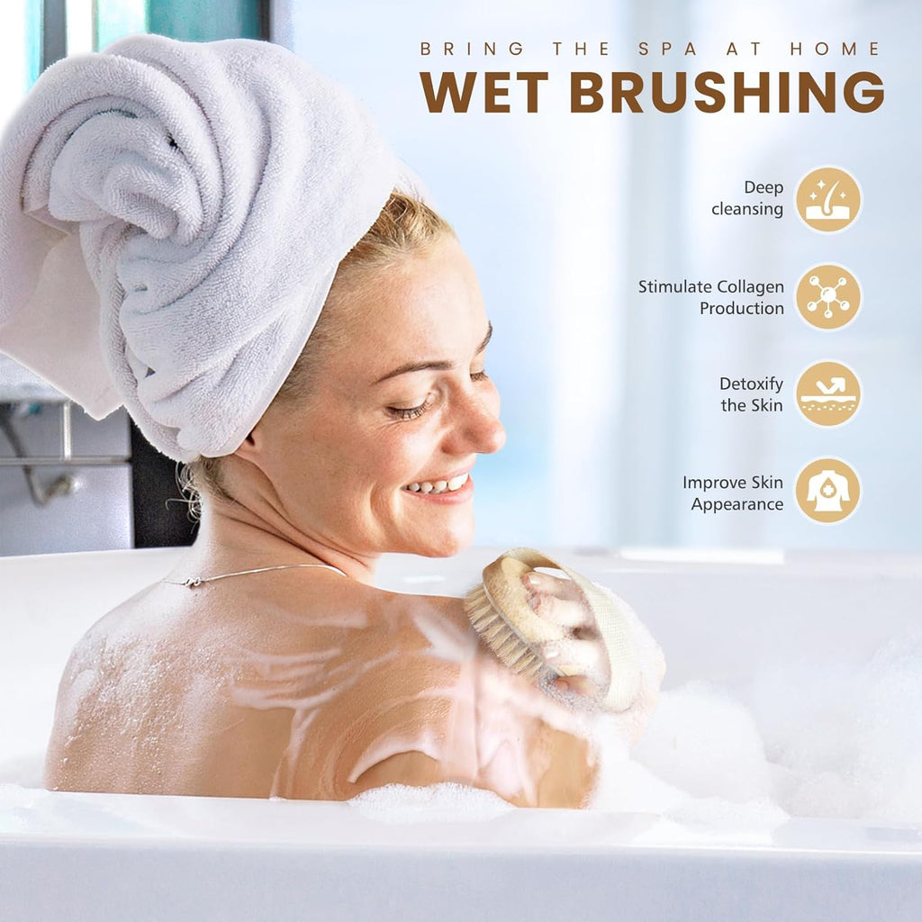 Dry Brush for Lymphatic Drainage, Dry Brushing Body Brush