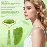 6-Piece Jade Roller and Gua Sha Set with Bag