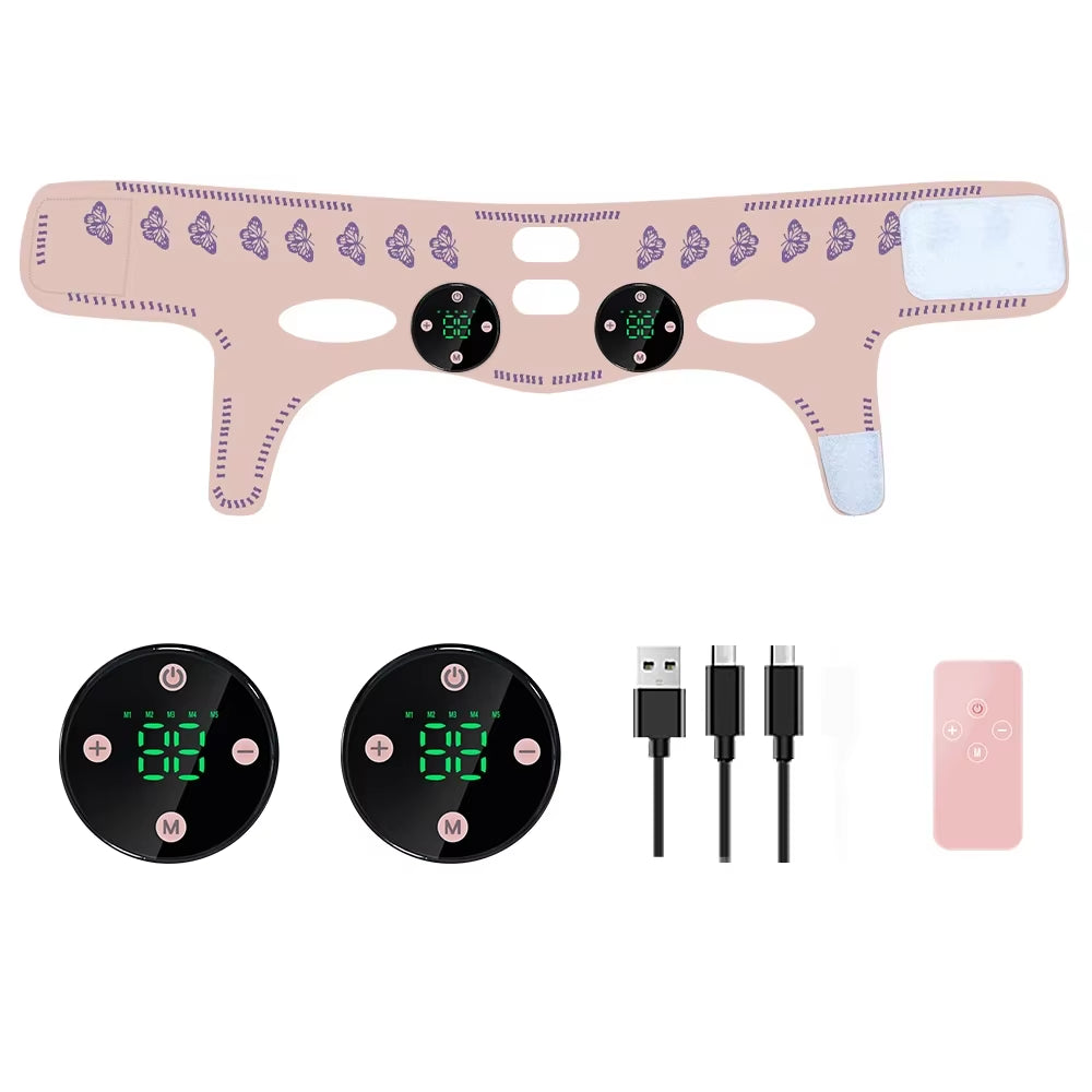 Correa de masaje facial EMS, carga USB