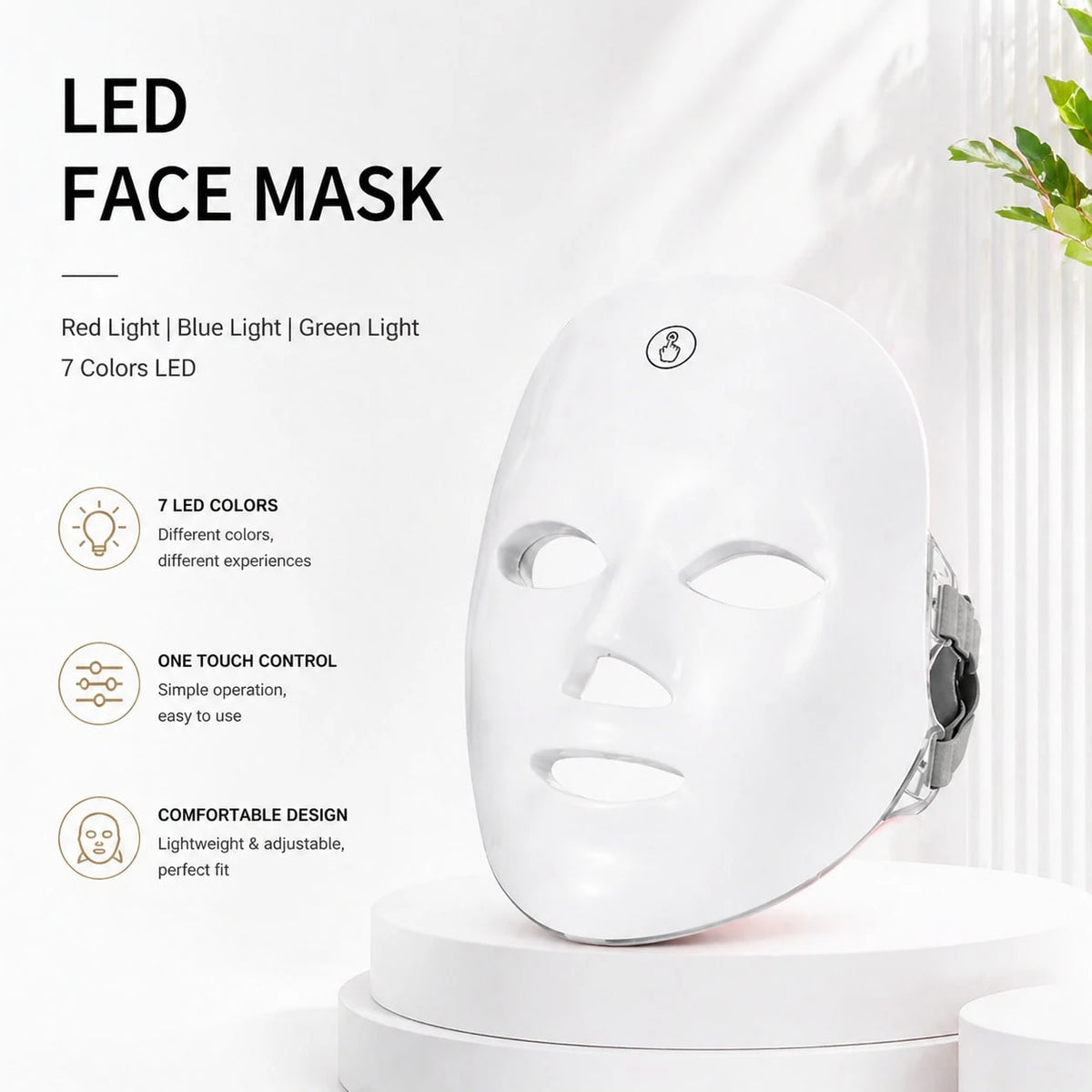 Portable 7-Color LED Face Mask