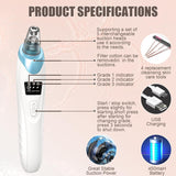 Facial Pore Vacuum with 5 Probes, Blue