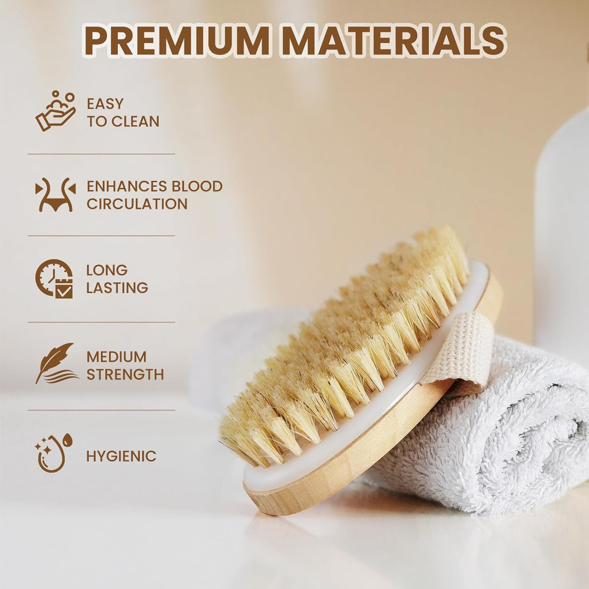 Dry Brush for Lymphatic Drainage, Dry Brushing Body Brush