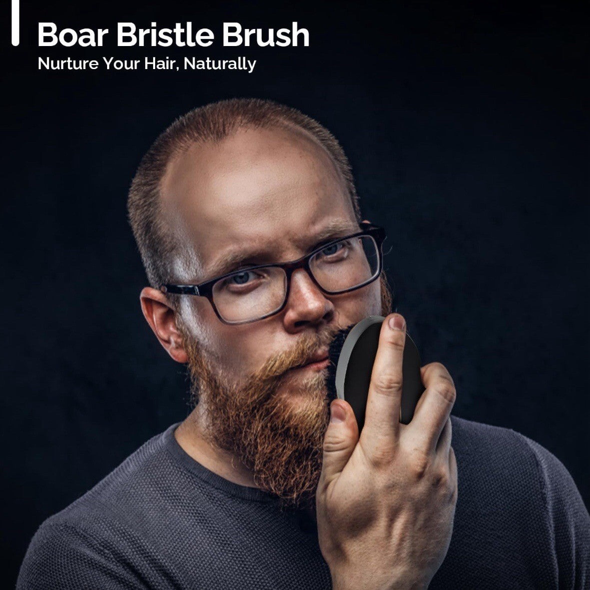 Beard Grooming Kit with Boar Brush and Comb