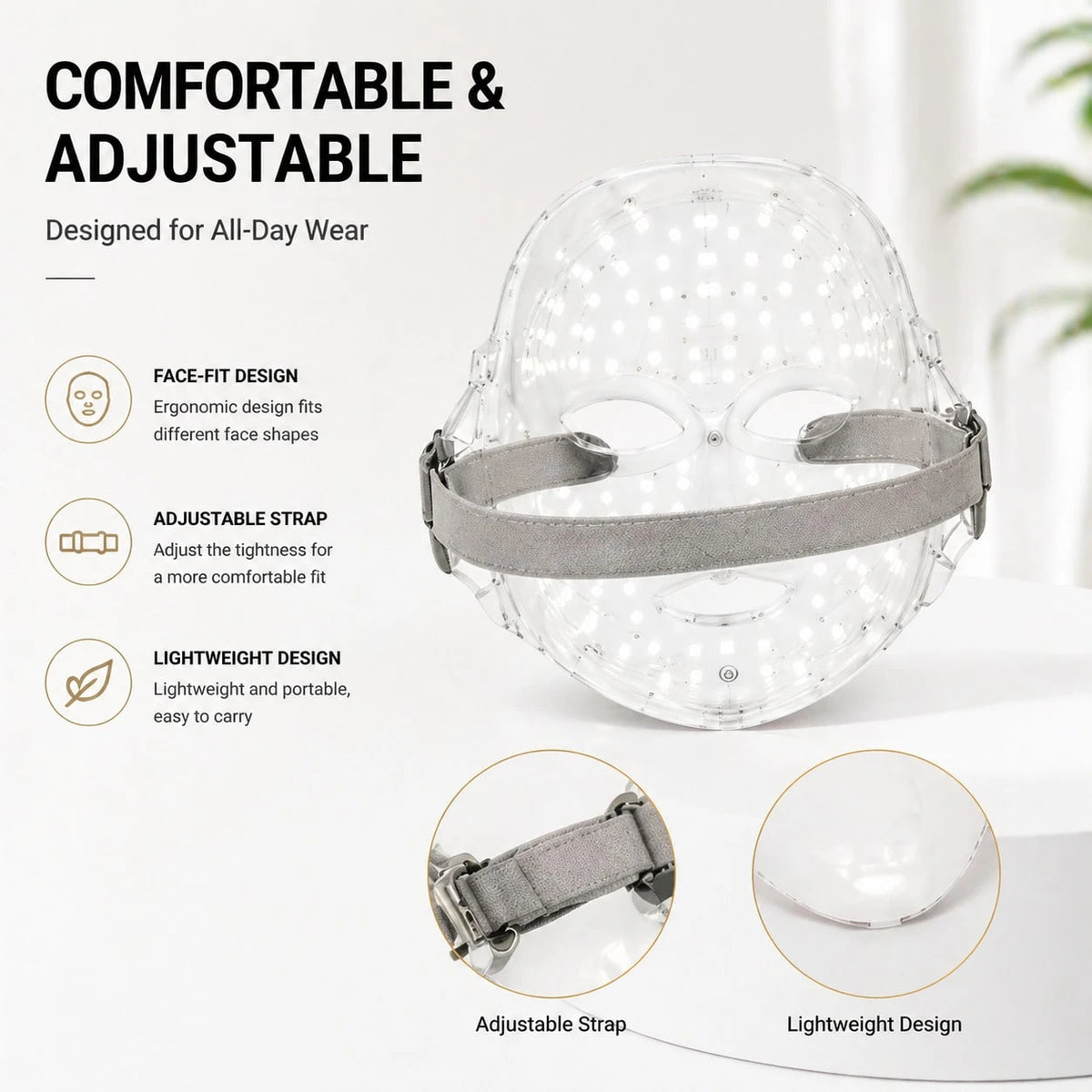 Portable 7-Color LED Face Mask
