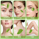 6-Piece Jade Roller and Gua Sha Set with Bag