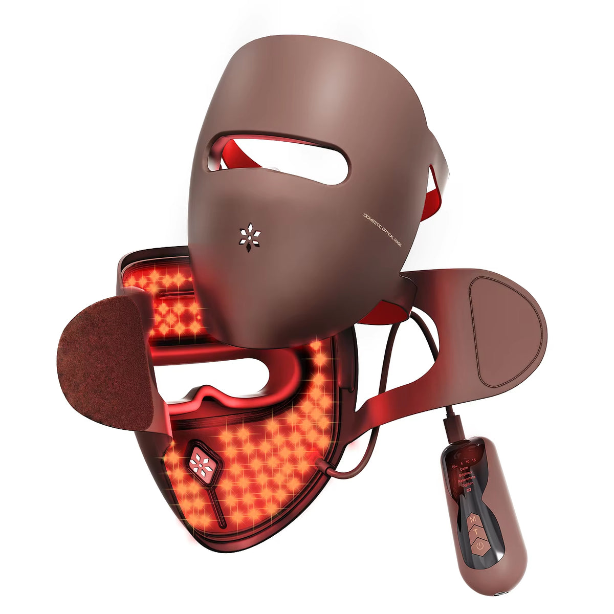 Máscara facial LED de silicona suave, 4 colores de luz