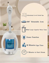 Nano-Ionic Facial Steamer with Ozone Light