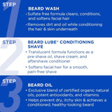 Kit de cuidado para barba de 4 pasos con peine
