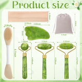 6-Piece Jade Roller and Gua Sha Set with Bag