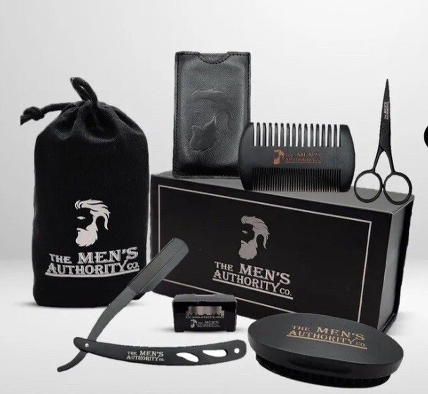 Beard Grooming Kit with Boar Brush and Comb