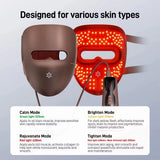 Máscara facial LED de silicona suave, 4 colores de luz