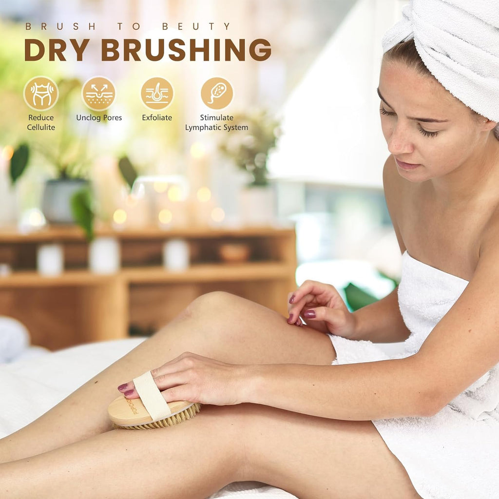 Dry Brush for Lymphatic Drainage, Dry Brushing Body Brush