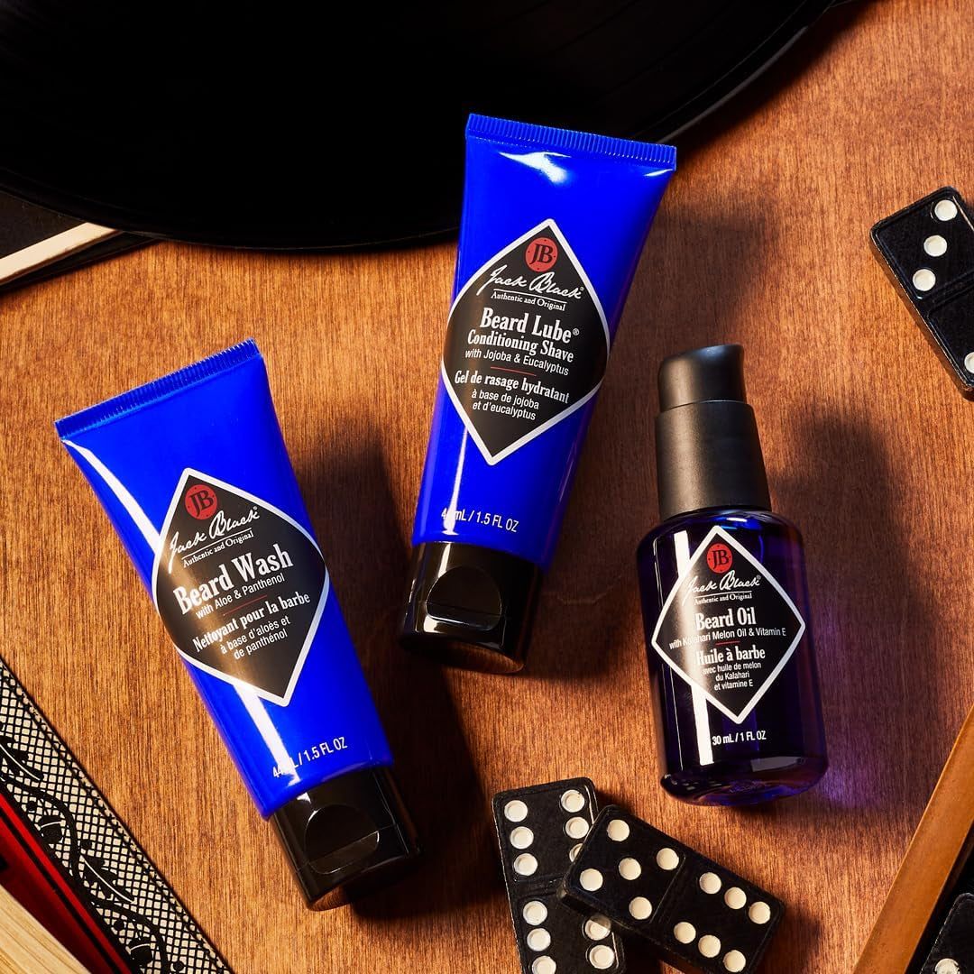 Kit de cuidado para barba de 4 pasos con peine