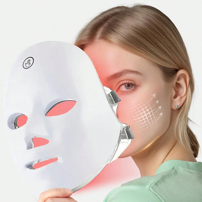 Máscara facial LED portátil de 7 colores