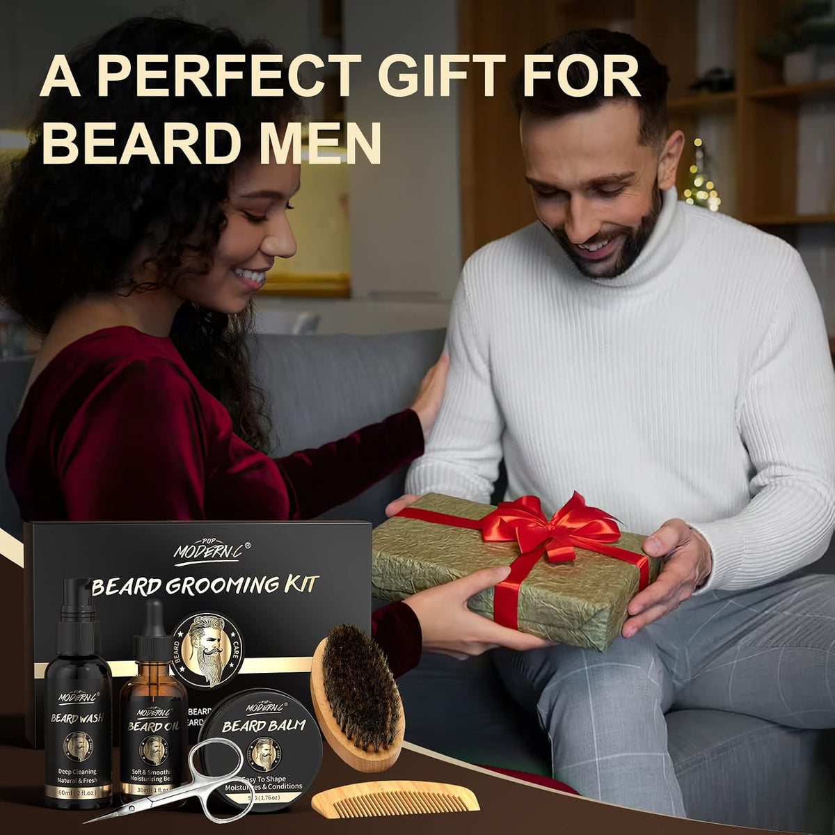 6-Piece Beard Kit with Oil, Wash and Balm