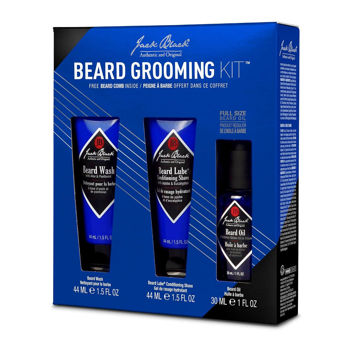 Kit de cuidado para barba de 4 pasos con peine