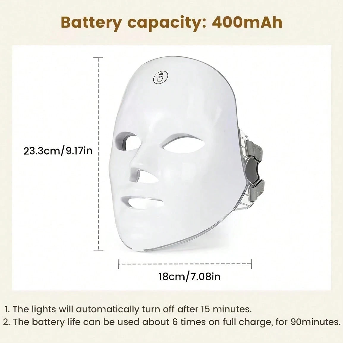 Portable 7-Color LED Face Mask